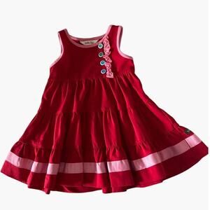 Matilda Jane Dress Size 2 Red Pullover Sleeveless Layering 2 sets available mult